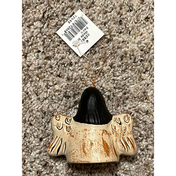 CIAP Peru Terra Cotta Clay Pottery Peruvian Folk Art Angel Wings Praying Bell - Picture 2 of 7